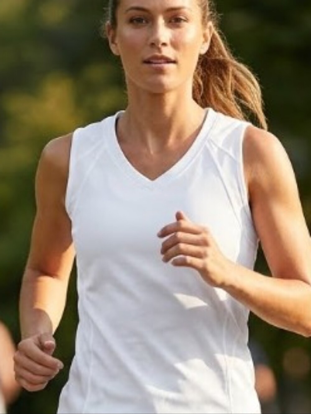 NEW TWO Russell Athletic White V-Neck Performance Tank Tops